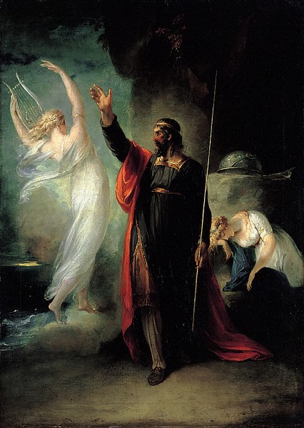 Prospero Speaks with Ariel as Miranda Sleeps
