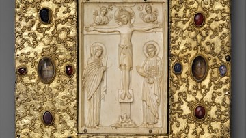 Byzantine Book Cover with Icon