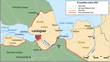 Map of the Siege of Leningrad